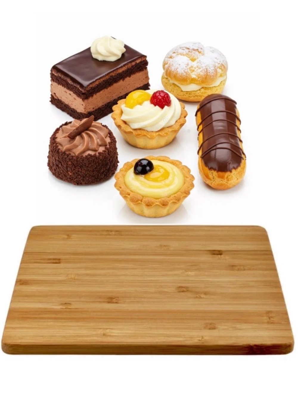 Bamboo Dessert & Cake Serving Board Mini Dessert Serving Tray for Party  8.75x6